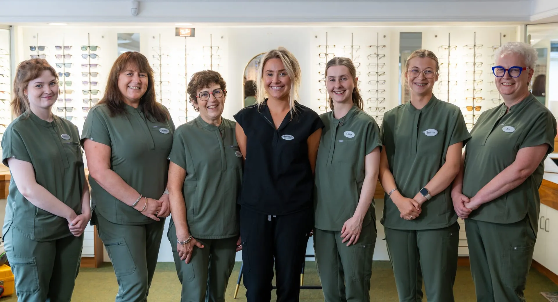 The Colette Kelly Opticians team outside the practice